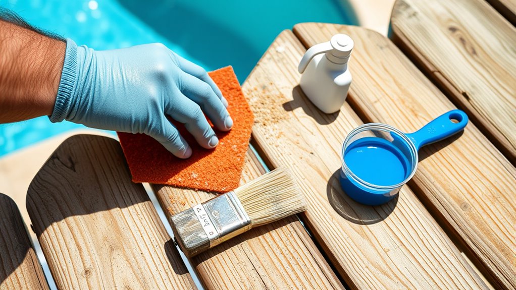 clean sand prepare surface