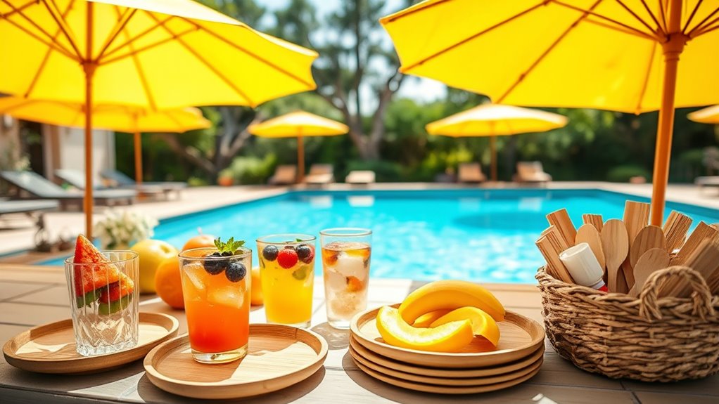 eco friendly pool party supplies