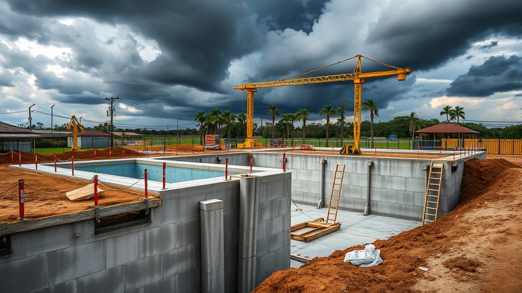 hurricane damage to pools