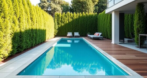 narrow yard lap pool