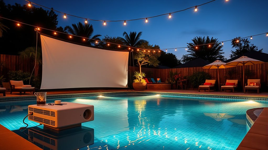 optimal outdoor movie setup