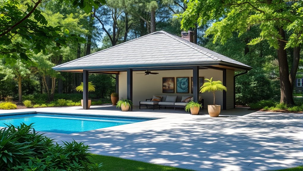 optimal pool house placement
