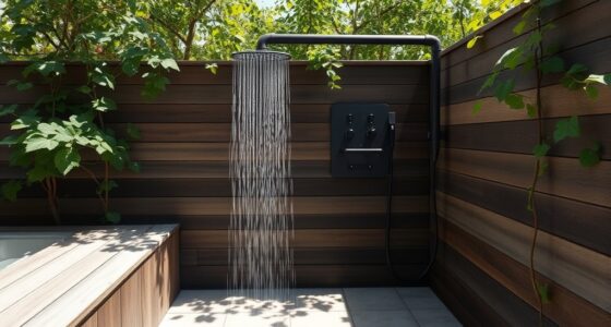 outdoor shower plumbing design