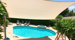 pool deck shade installation