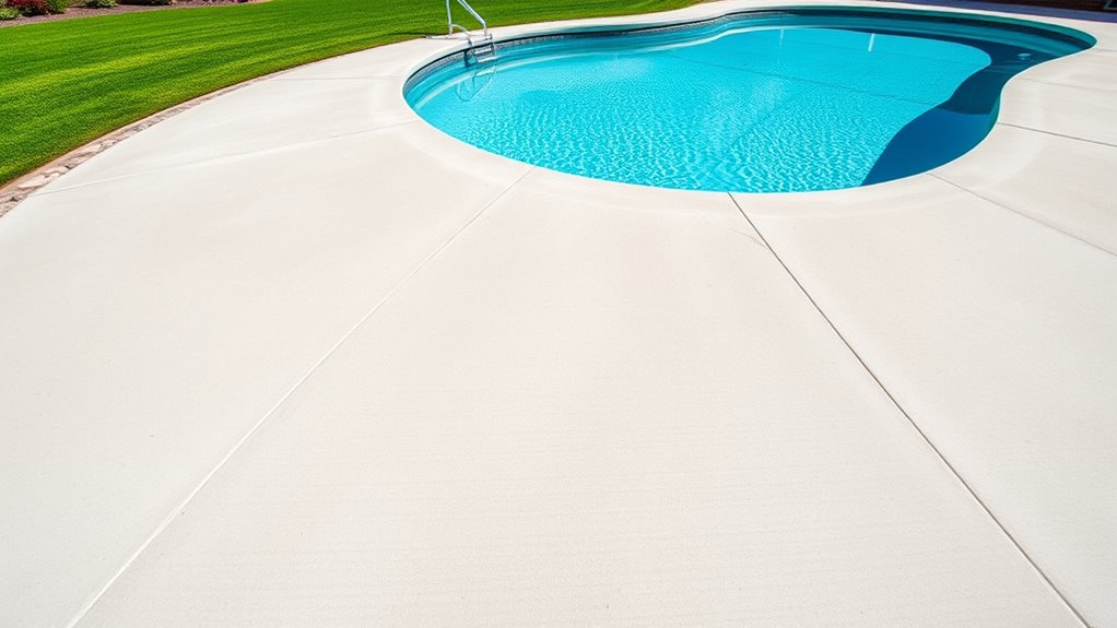 poolside concrete slab foundations