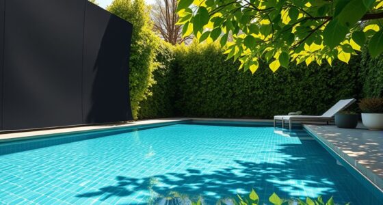 poolside privacy green walls