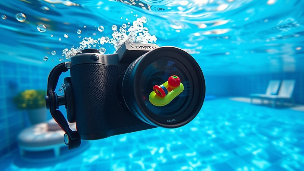 residential pool underwater photography