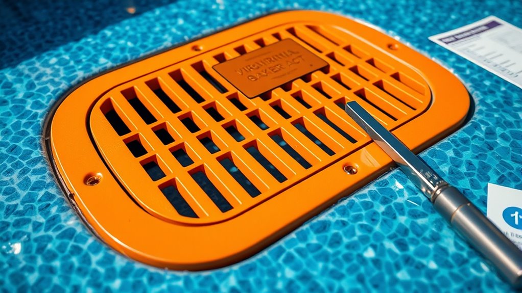 securely install safety drains