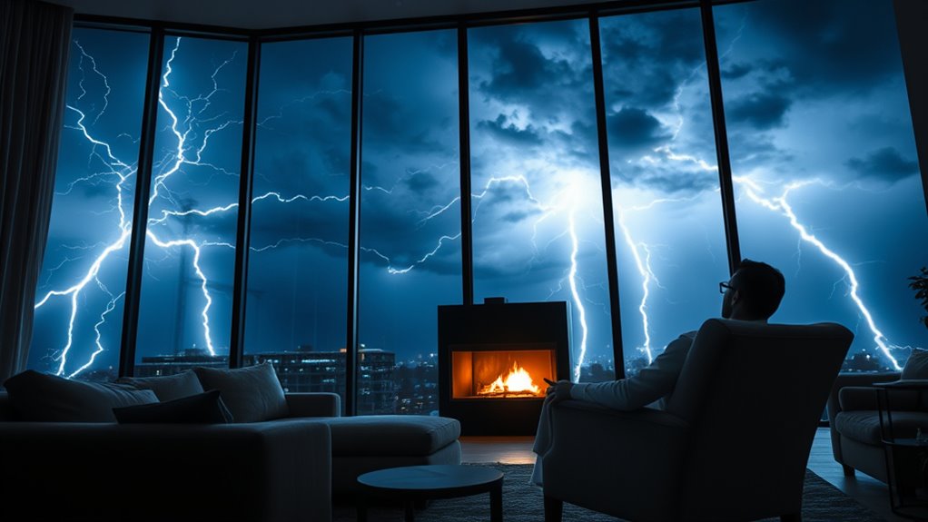 stay indoors during storm