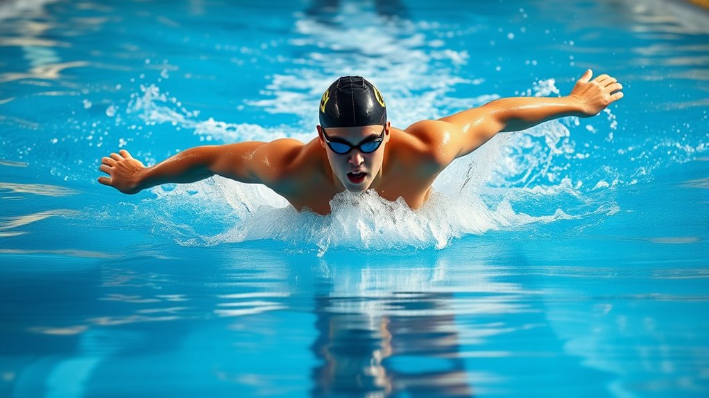 streamlined rhythmic freestyle swimming