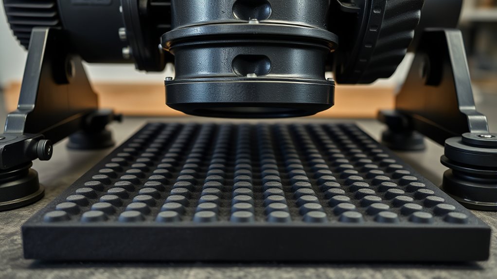 vibration reduction with pads