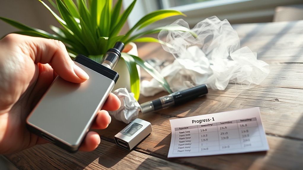 track cigarette to vape