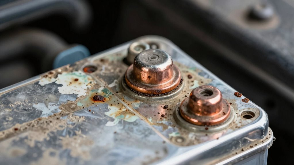 corrosion hampers battery contact