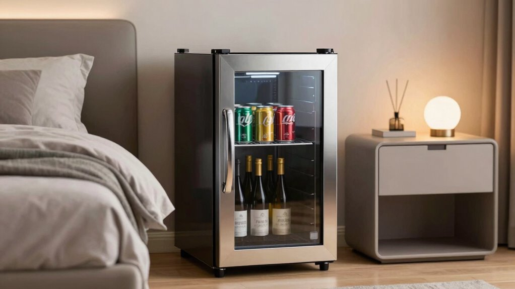 luxury bedroom beverage storage