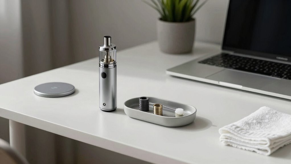 organized clean vaping workspace
